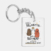 "Just a Brunette and a Red Head" Keychain キーホルダー (正面左)