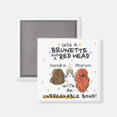 "Just a Brunette and Red Head"名前をカスタムするマグネット マグネット (正面/裏面)