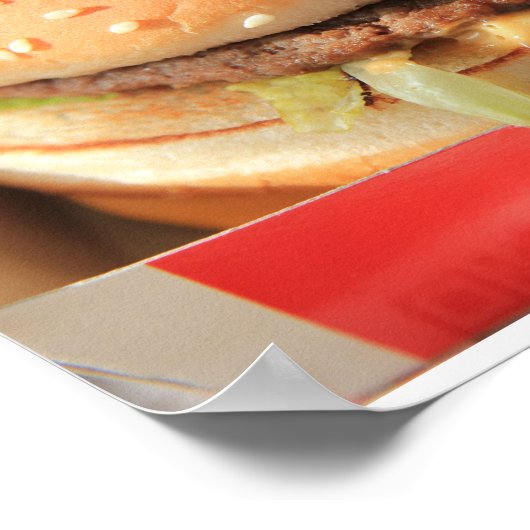 Just a classic hamburger ポスター (角)