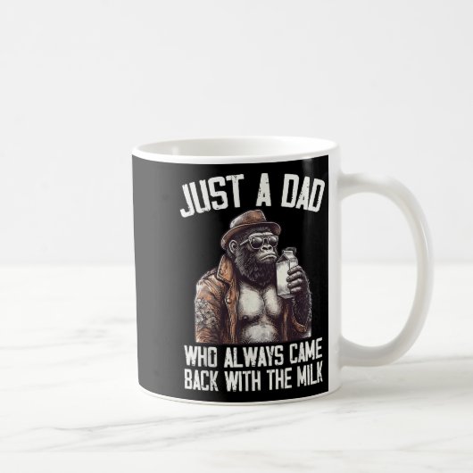 Just A Dad Who Always Came Back Bigfoot Gorilla Fa コーヒーマグカップ (右)