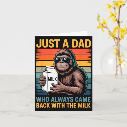 Just A Dad Who Always Came Back With The Milk Sasq カード (黄色い花)