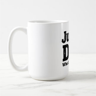 Just a Dad Who Loves Donuts – Funny Dad Mug Design コーヒーマグカップ