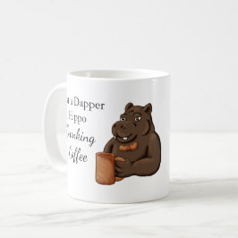 Just a Dapper Hippo Drinking Coffee - Funny Mug コーヒーマグカップ