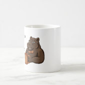 Just a Dapper Hippo Drinking Coffee - Funny Mug コーヒーマグカップ (中央)