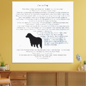 Just A Dog引用文 – ブラックラブラドール – ドッグ恋人引用文 キャンバスプリント (インサイチュ (リビング))