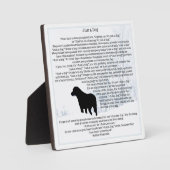 Just A Dog引用文 – ブラックラブラドール – ドッグ恋人引用文 フォトプラーク (正面)