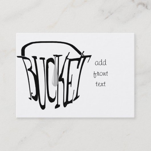 Just a Drop in a Bucket 名刺 (正面)