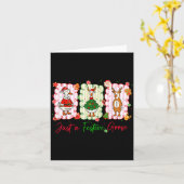 Just A Festive Goose Christmas Holiday Funny Silly カード (黄色い花)