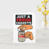 Just A Fridge Cigarette Funny Hand Design Cool Cos カード (黄色い花)
