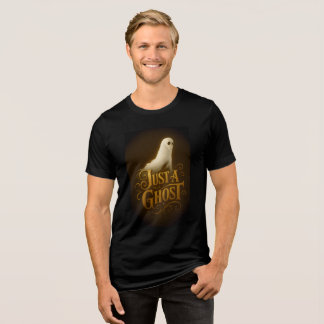 Just a Ghost Vintage Halloween Art トライブレンドTシャツ