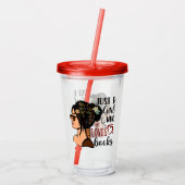 JUST A GIRL，ブックラバーフローラブッ読クス アクリルタンブラー (裏面)