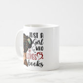 JUST A GIRL，ブックラバーフローラブッ読クス コーヒーマグカップ (正面左)