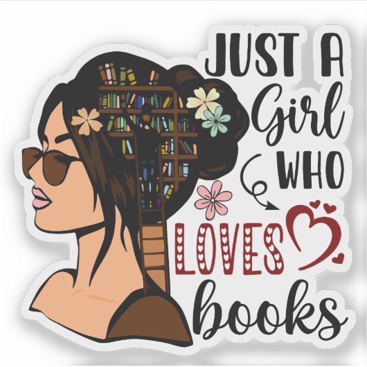 JUST A GIRL,ブックラバーフローラブッ読クス シール (正面)