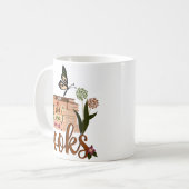 JUST A GIRL,ブックラバーフローラブッ読ク's,ブック コーヒーマグカップ (正面左)