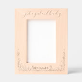 Just a Girl and Her Dog Floral Photo レーザー彫刻フレーム (正面)