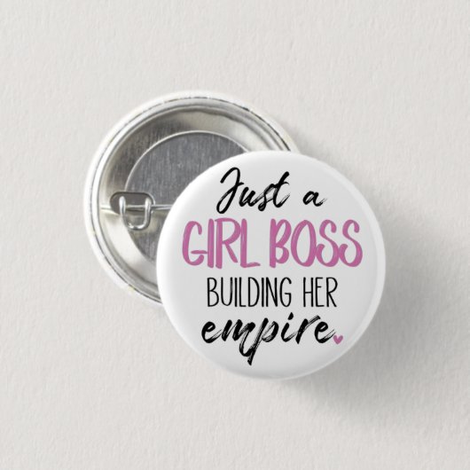 Just a Girl Boss | Motivational Pin Button 缶バッジ (正面&裏面)