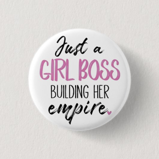 Just a Girl Boss | Motivational Pin Button 缶バッジ (正面)