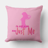 just a girl, cute pillow, aesthetic pillow クッション (正面)