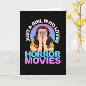 Just A Girl Horror Movies Halloween カード (黄色い花)