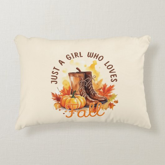 Just A Girl Love A Girl秋- Cozy Autumn Vibes アクセントクッション (正面)