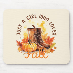 Just A Girl Love A Girl秋- Cozy Autumn Vibes マウスパッド