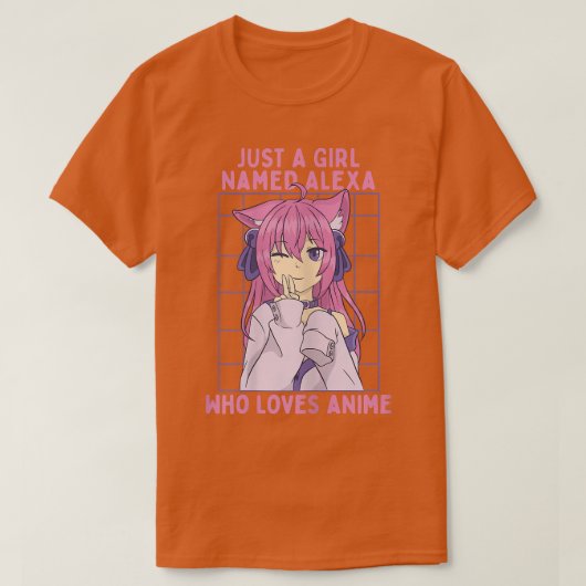 Just A Girl Named Alea Who Loves Anime Personalize Tシャツ (デザイン正面)