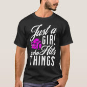 Just A Girl Who Hits Things Boxing 1 Tシャツ (正面)