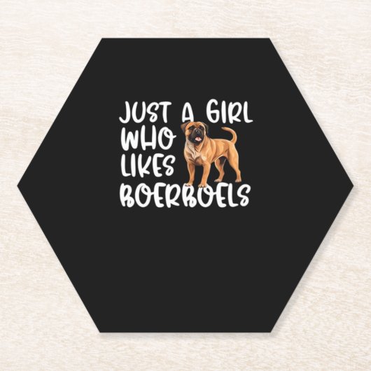 Just A Girl Who Likes Boerboels Classic T-Shirt ペーパーコースター (正面)