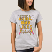 Just a Girl Who Likes Fishing Tシャツ (正面)
