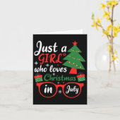 Just A Girl Who Love Christmas In July  カード (黄色い花)