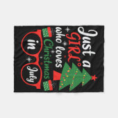 Just A Girl Who Love Christmas In July  フリースブランケット (正面(横))