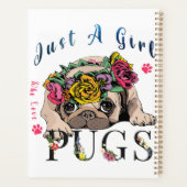 Just A Girl Who Love Pug Pet Lover プランナー手帳 (裏面)