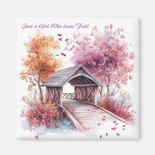 Just a girl who loves秋 マグネット (正面)