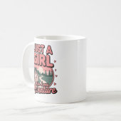 Just a Girl Who Loves Adventure Compass Design コーヒーマグカップ (正面左)