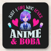 Just A Girl Who Loves Anime and Boba    コースター (正面)