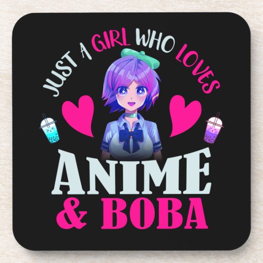 Just A Girl Who Loves Anime and Boba    コースター (正面)