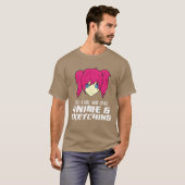 Just a Girl Who Loves Anime And Sketching Funny vi Tシャツ (正面フル)