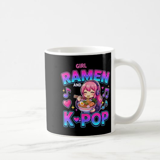 Just A Girl Who Loves Anime Ramen And K-p  コーヒーマグカップ (右)