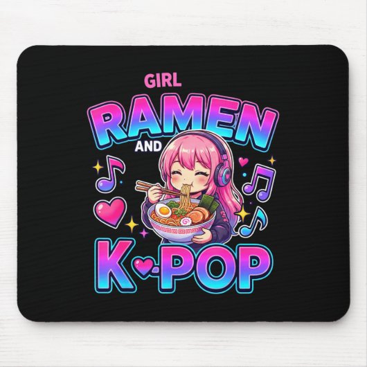 Just A Girl Who Loves Anime Ramen And K-p  マウスパッド (正面)