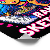 Just A Girl Who Loves Anime Ramen And Sketching  ポスター (角)