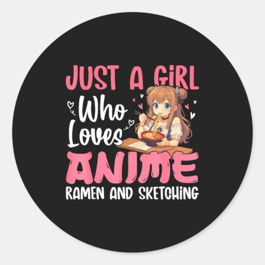 Just A Girl Who Loves Anime Ramen And Sketching, J ラウンドシール (正面)