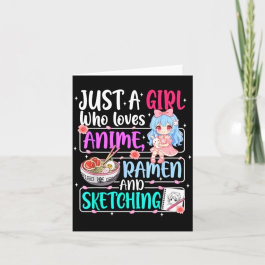 Just A Girl Who Loves Anime Ramen Sketching Japan  カード (正面)
