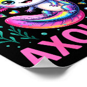 Just A Girl Who Loves Axolotls Kawaii Kids Girls  ポスター (角)