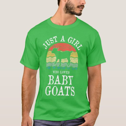 Just A Girl Who Loves Baby Goats gift funny Tシャツ (正面)