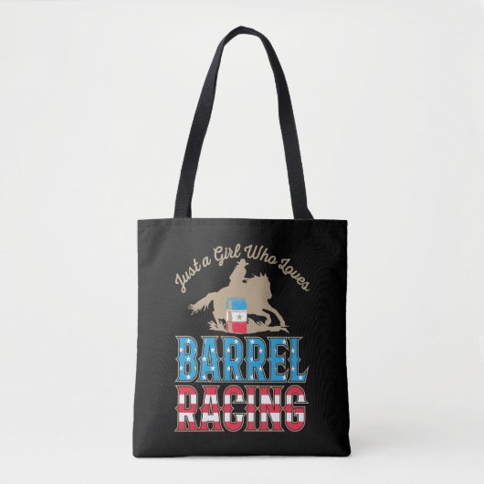Just a Girl Who Loves Barrel Racing トートバッグ (正面)
