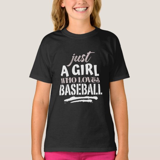just a girl who loves baseball tシャツ (正面)
