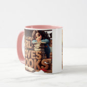 Just a Girl who Loves Books マグカップ (正面左)