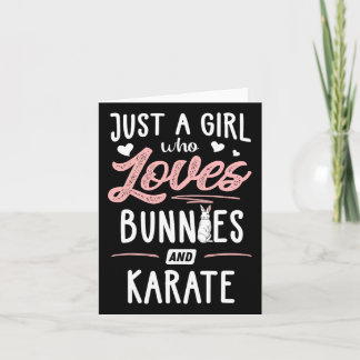 Just A Girl Who Loves Bunnies And Karate Gift Wome カード