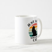 Just A Girl Who Loves Cat Coffee Mug コーヒーマグカップ (正面右)