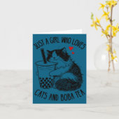 Just A Girl Who Loves Cats And Boba Tea Ragdoll Ca カード (黄色い花)
